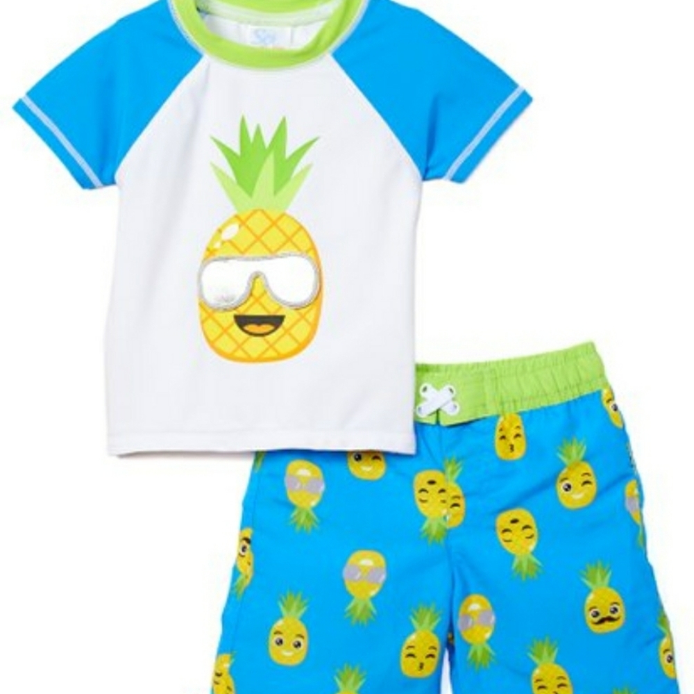 Boys Rashguard swim set 3/6m. NWT